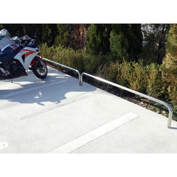 駐輪パイプ ステンレス製 自転車・バイク盗難防止用 先付タイプ カネソウ