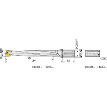 ヘッド交換式ドリル TIS L/D=8 タンガロイ