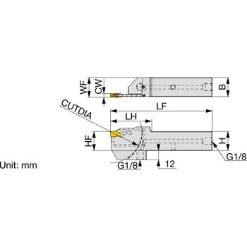 外径深溝入れ、突切りホルダ QSER-CHP - タンガロイ