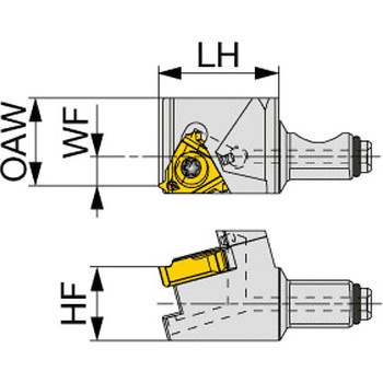 高圧クーラント対応ねじ切り用ヘッド QC-SER-CHP タンガロイ