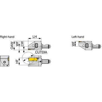 高圧クーラント対応外径溝入れ、突切りヘッド QC-JTTER/L-CHP タンガロイ