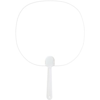 クリアうちわ白(ヘッダー袋入) アーテック