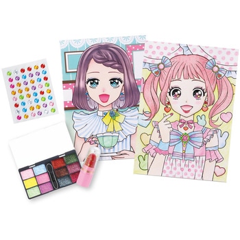 宝石シール付!メイクセットぬりえ アーテック