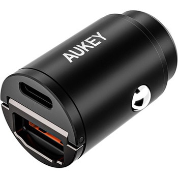 カーチャージャー[CC-A3S-BK] Enduro PD対応 45W [USB-A 1ポート/USB-C 1ポート] ブラック AUKEY(オーキー)