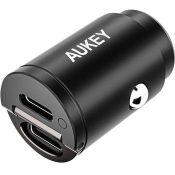 カーチャージャー[CC-A4S-BK] Enduro PD対応 45W [USB-C 2ポート] ブラック - AUKEY(オーキー)