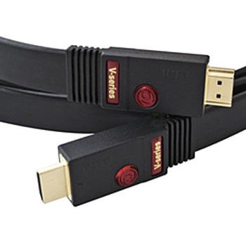 FLV-015 HDMIケーブル AIM ブラック [1.5m /HDMI⇔HDMI /フラットタイプ /イーサネット対応] エイム電子