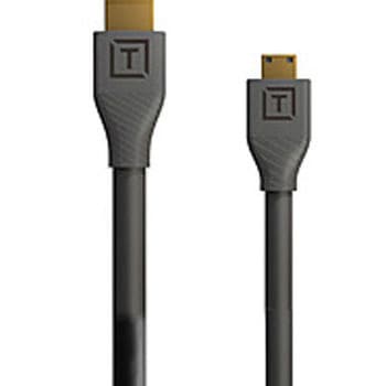 H2C1-BLK 30cm テザープロ HDMI ミニ to HDMI 2.0  ブラック [0.3m /HDMI⇔miniHDMI /スタンダードタイプ /イーサネット対応] Tether Tools