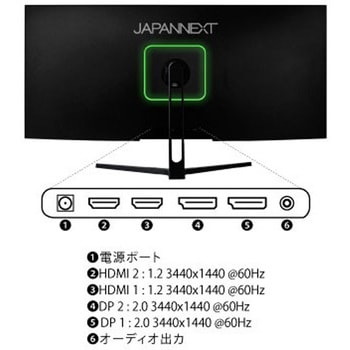 液晶ディスプレイ 34型/3440×1440 JAPANNEXT