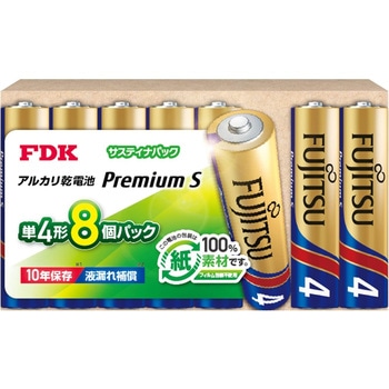 アルカリ乾電池 単4形 1.5V LR03PS Premium S/8個サスティナパック FDK