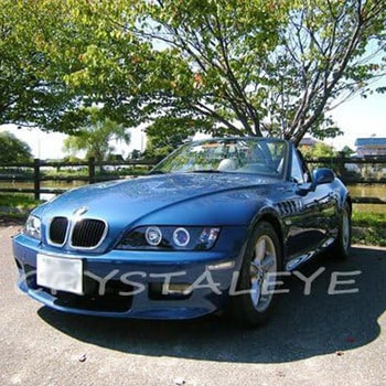 S023BK BMW Z3 CCFLイカリングブルーイオンプロジェクターヘッドライト(ブラック) クリスタルアイ 1セット S023BK -  【通販モノタロウ】
