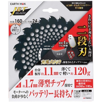 JETBLACK草刈チップソー 二段刃 EARTH MAN