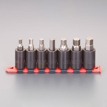 (1/2”DR)インパクトHexビットソケットセット(インチ) エスコ