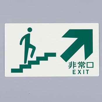 [高輝度蓄光式]避難口標識 エスコ
