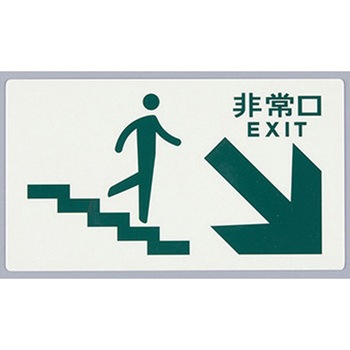 [高輝度蓄光式]避難口標識 エスコ