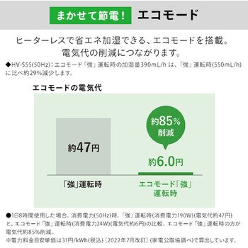 HV-S55-T 加湿器 ハイブリット式 プラズマクラスター 1台