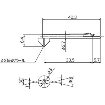 RONDCOM73A用薄型検出器用測定子 東京精密
