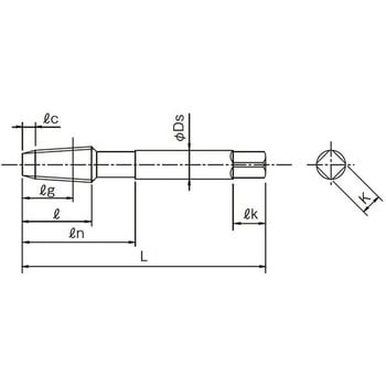 スパイラルタップ(管用テーパ、短ねじ形) A-S-TPT ねじの種類：PT(Rc