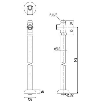 止水栓床給水タイプ ドライバー式 INAX(LIXIL)