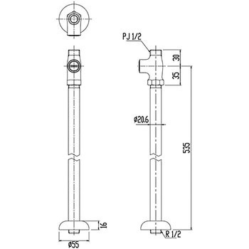 止水栓床給水タイプ ドライバー式 INAX(LIXIL)