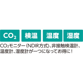 固定式 CO2モニター(NDIR方式)&非接触検温計 アーテック