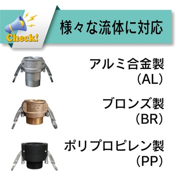 カムロック カプラー(安全ロック付き) オネジ ステンレススチール SST[633-BBL] TOYOX(トヨックス)