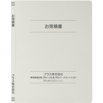【名入れ】オリジナル フラットファイル (A4 表紙裏表紙上下線デザイン) PLUS(プラス)[文具]