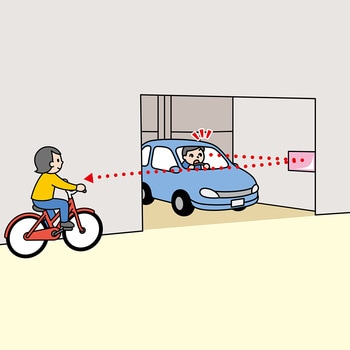 FFミラー車出口 コミー