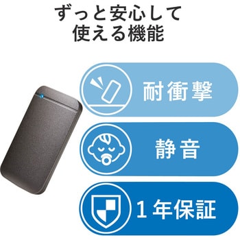 外付けSSD/ポータブル/USB3．2(Gen1)対応/TLC搭載/Type-C&Type-Aケーブル付属/1TB