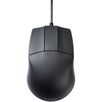 マウス 有線 3ボタン ブルーled 高耐久 ホイールレス 左右対称 両利き対応 エレコム 有線マウス 通販モノタロウ M Cad01ubbk