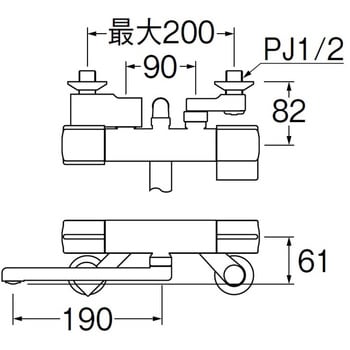 SK18CK-13 サーモシャワー混合栓 1個 SANEI 【通販サイトMonotaRO】