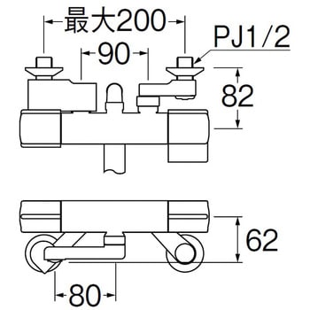 SK18CK-S9L08 サーモシャワー混合栓 1個 SANEI 【通販サイトMonotaRO】