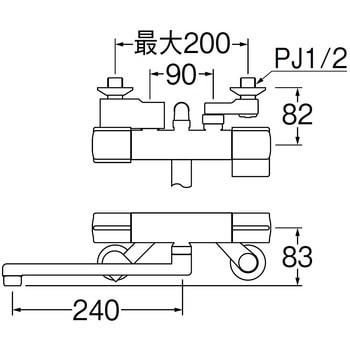 SK18C-S9L24 サーモシャワー混合栓 1個 SANEI 【通販サイトMonotaRO】