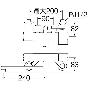 SK18CK-S9L24 サーモシャワー混合栓 1個 SANEI 【通販サイトMonotaRO】