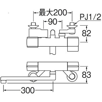 SK18C-S9L30 サーモシャワー混合栓 1個 SANEI 【通販サイトMonotaRO】