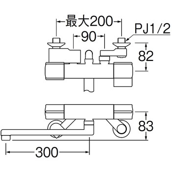 サーモシャワー混合栓 SANEI