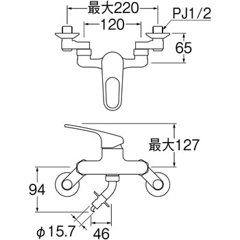 シングル洗濯機用混合栓 SANEI