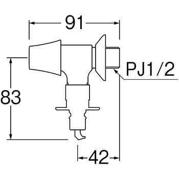 洗濯機用送り座水栓 SANEI