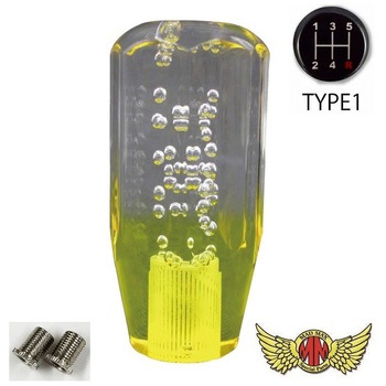 クリスタルシフトノブ 泡 100mm 変換アダプター付き MAD MAX(マッドマックス)