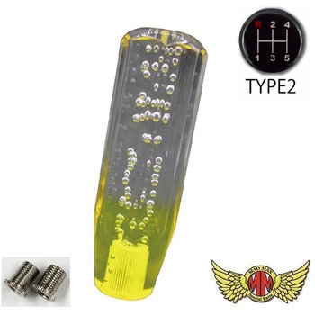クリスタルシフトノブ 泡 150mm 変換アダプター付き MAD MAX(マッドマックス)