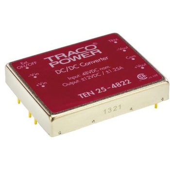 TEN 25-4822 TRACOPOWER �≏DC-DC�R���o�[�^ TEN 25 TRACO POWER �}1.25A �o�͓d��(V):�}12dc DC48V  1�Z�b�g(5��) 48751335