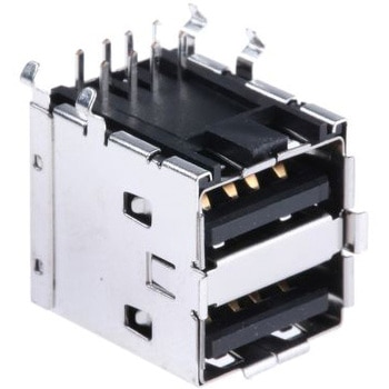 USBコネクタ (タイプA)， メス Molex， ポート数:2 - 日本モレックス(molex)