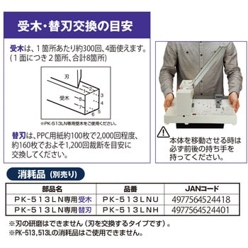 PK-513LN かんたん替刃交換断裁機 プラス(文具) 細断式 - 【通販 ...