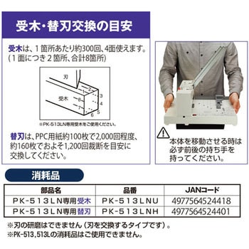 PK-513LNH 26-301 かんたん替刃交換 断裁機 専用替刃 プラス(文具