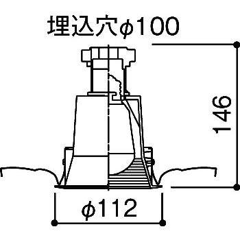 NNN61512WK LED電球ダウンライト(ランプ別売) 1台 パナソニック