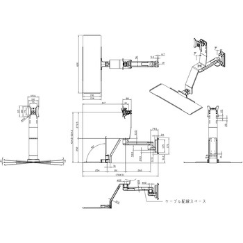 HMシリーズモニターアーム MODERNSOLID(ウィンテクノ)