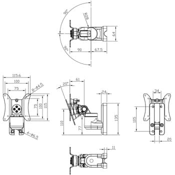 HM-5001 HMシリーズモニターアーム 1個 MODERNSOLID(ウィンテクノ