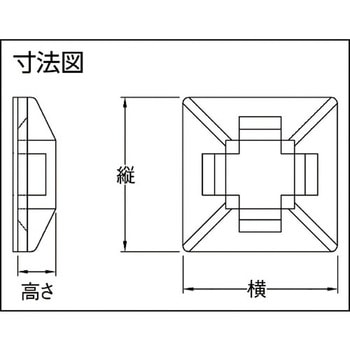 結束バンド固定具 粘着シート付 TRUSCO