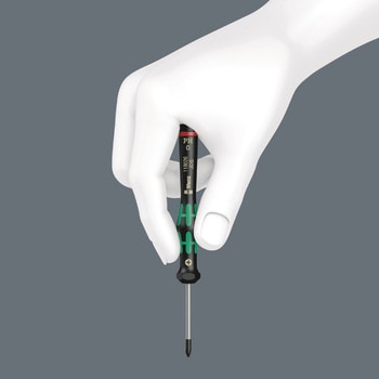 117990 マイクロドライバー Wera 単品 樹脂 マイナス 軸長40mm先端