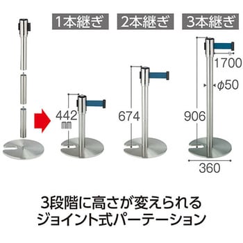 ジョイントパーテーションD テラモト ベルト・ロープ式パーティション