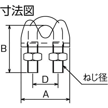 B-2349 プレスワイヤークリップ(ステンレス製) 1個 水本機械製作所